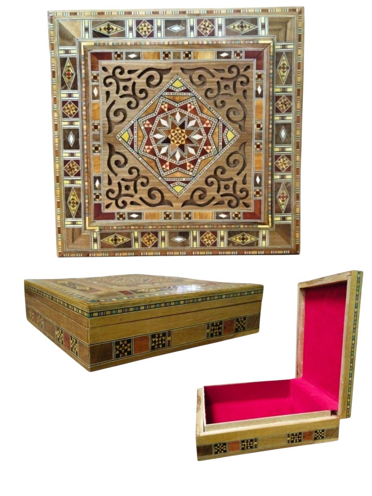 Cofre de mosaico de Damasco 30x30x8cm