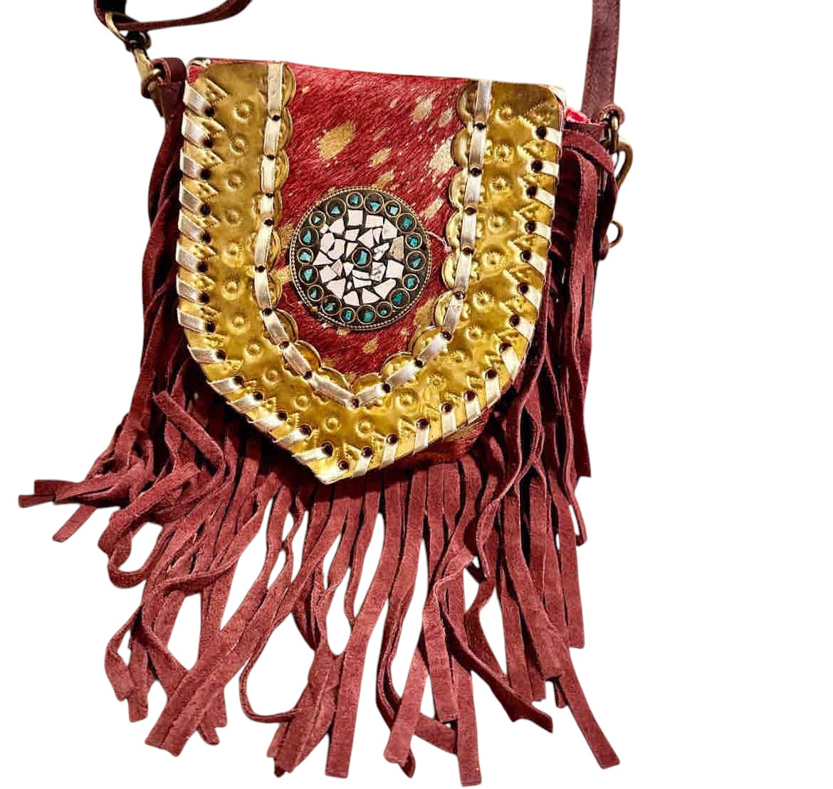 White Eye Basket · Natural Palm & Leather