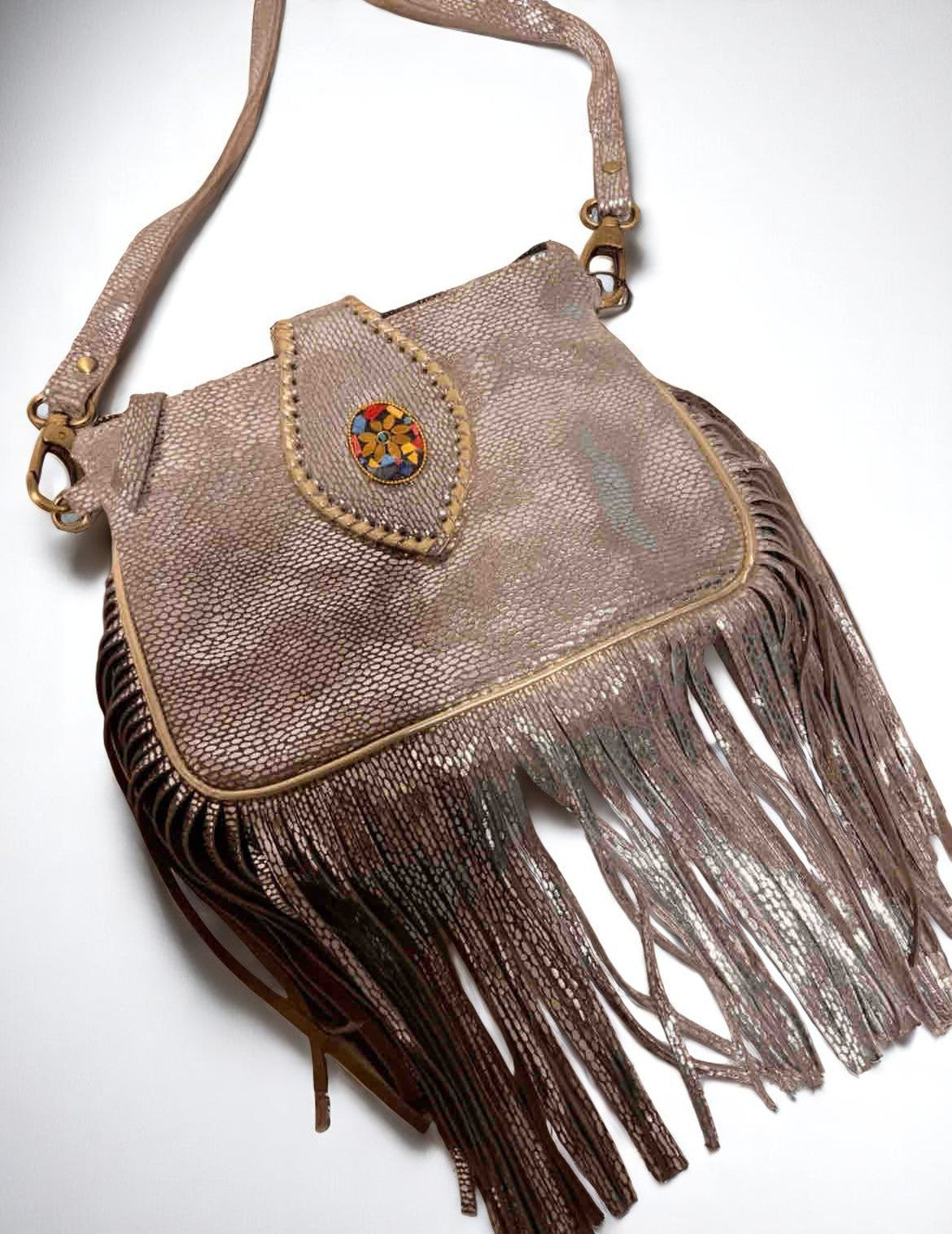 White Eye Basket · Natural Palm & Leather