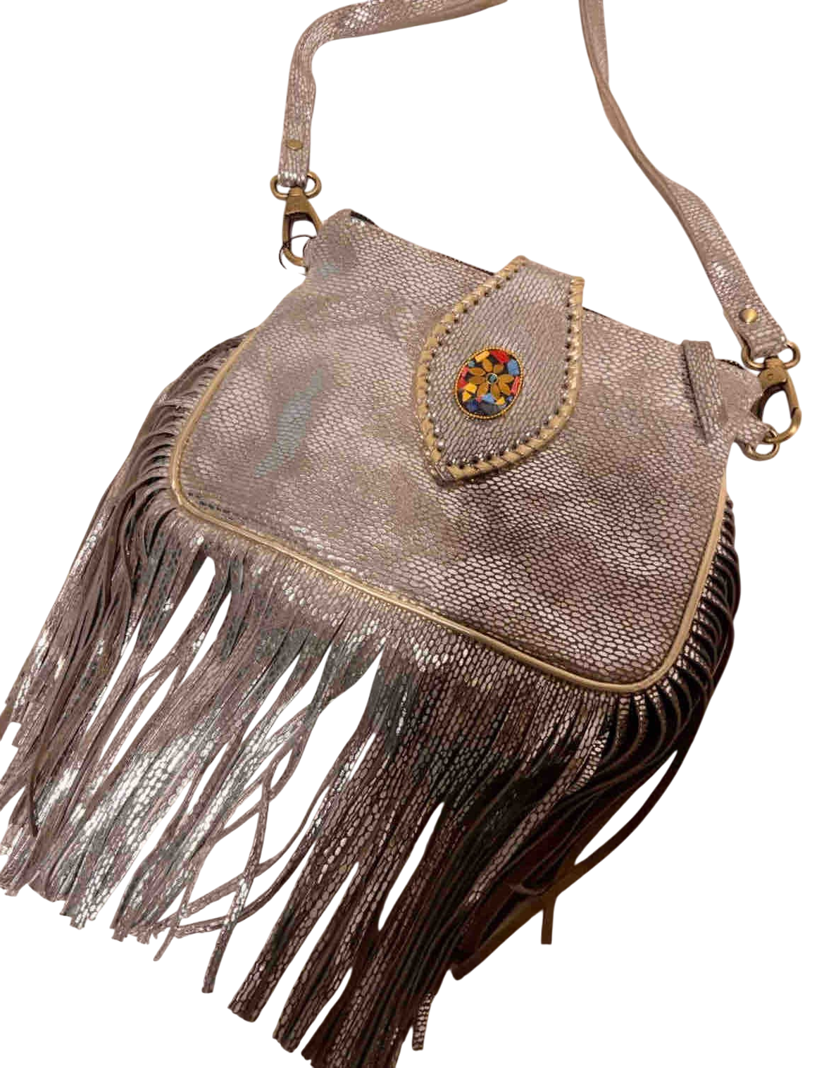 White Eye Basket · Natural Palm & Leather