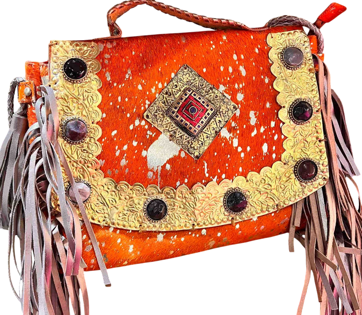 White Eye Basket · Natural Palm & Leather