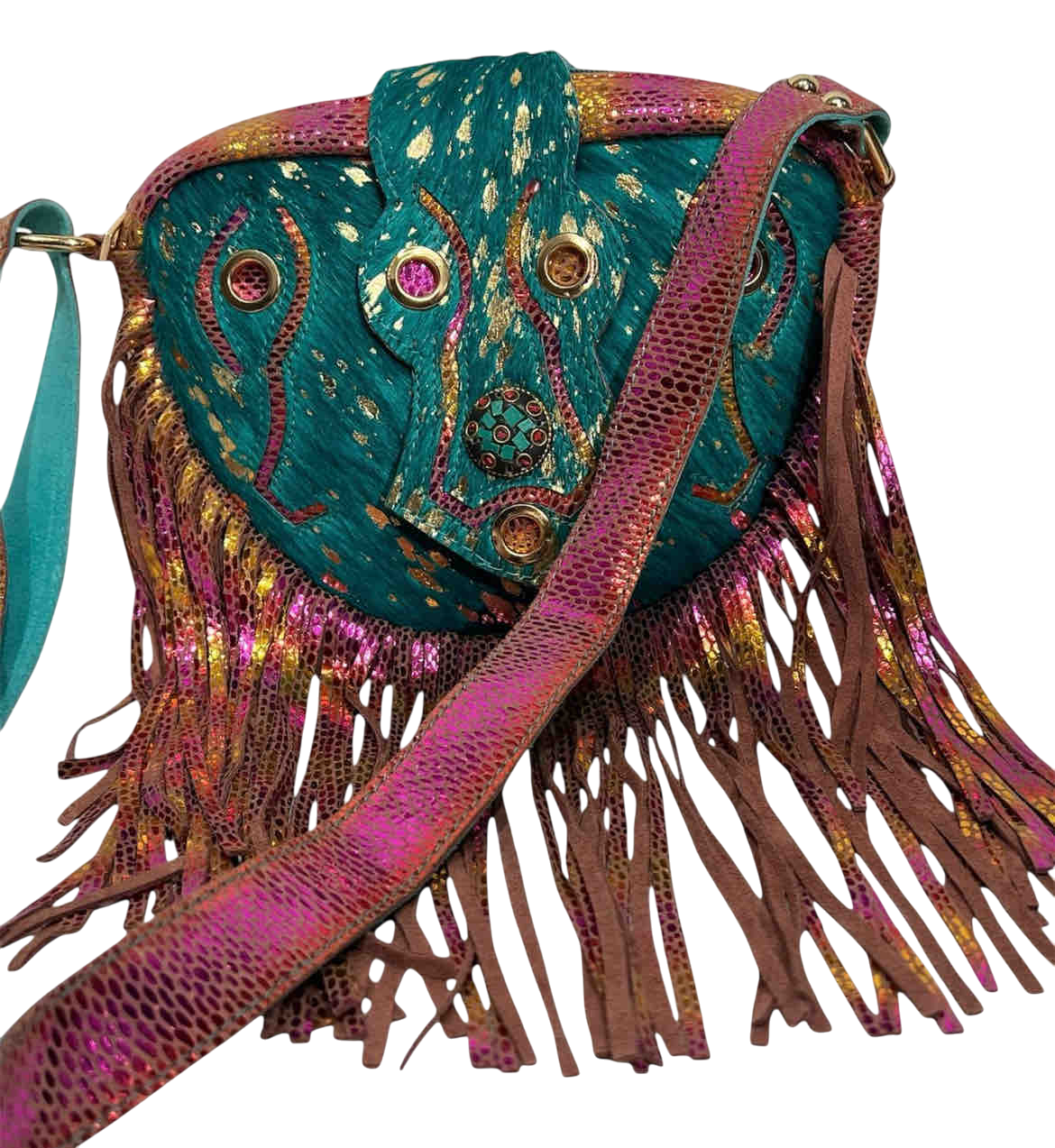 White Eye Basket · Natural Palm & Leather