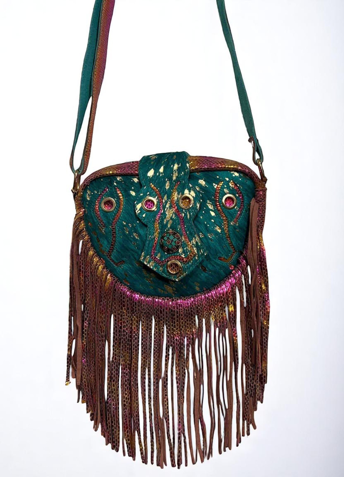 White Eye Basket · Natural Palm & Leather