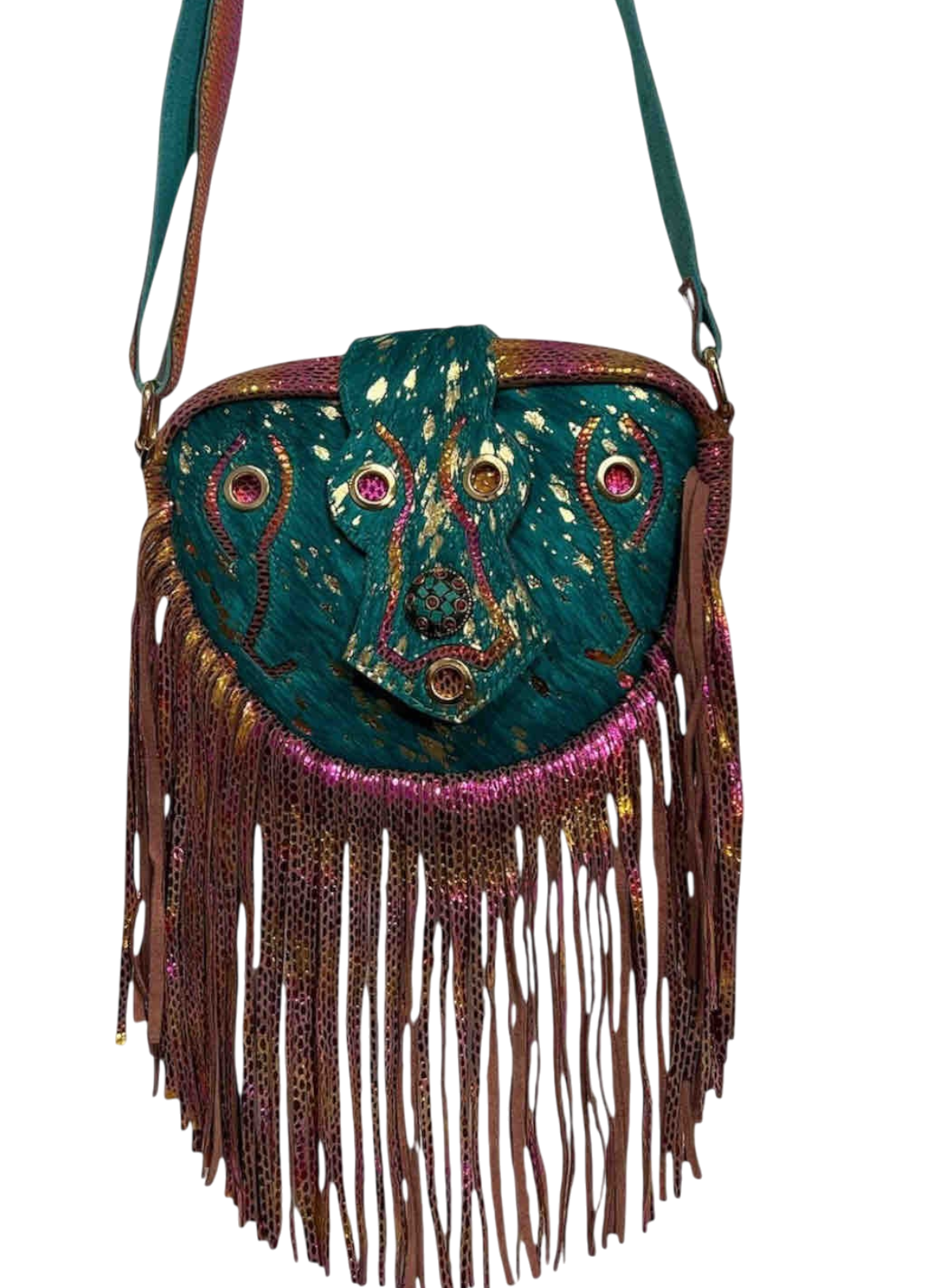 White Eye Basket · Natural Palm & Leather