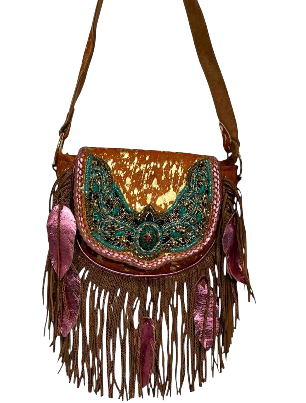 White Eye Basket · Natural Palm & Leather