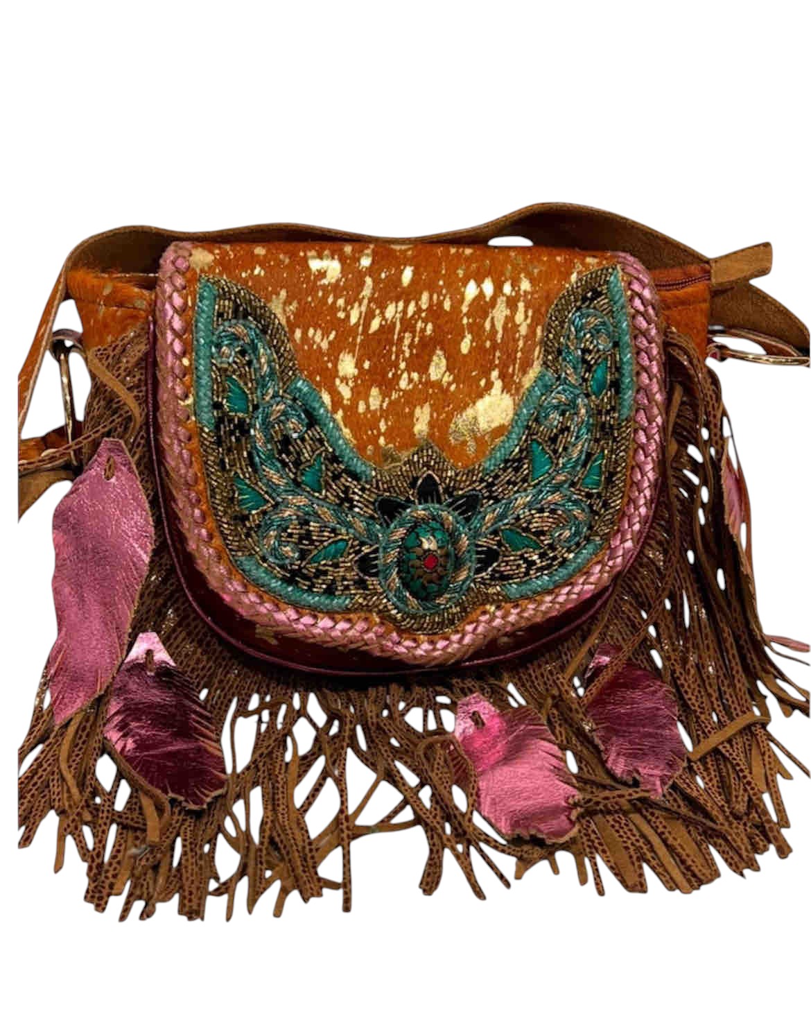 White Eye Basket · Natural Palm & Leather