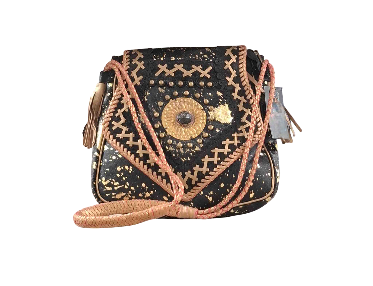 White Eye Basket · Natural Palm & Leather