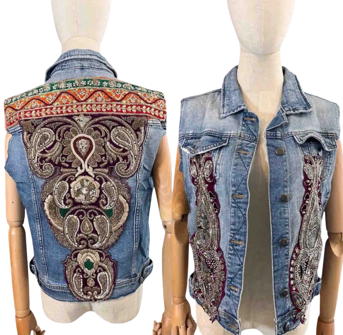 Chaleco bordado con pedrería · Unisex – Talla SM