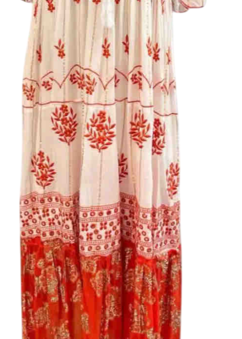 Vestido Largo Bordado "Sol del Trópico" – Verde Olivo / Vestido Largo Bordado "Sol del Trópico" – Rojo Coral /Vestido Largo Bordado "Sol del Trópico" – Verde Turquesa
