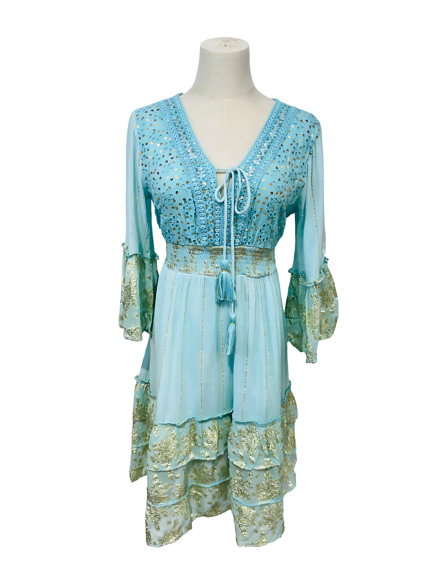 Pink Dress – Seduction by Flor de Sal / Light Blue Dress – Turquoise Dawn