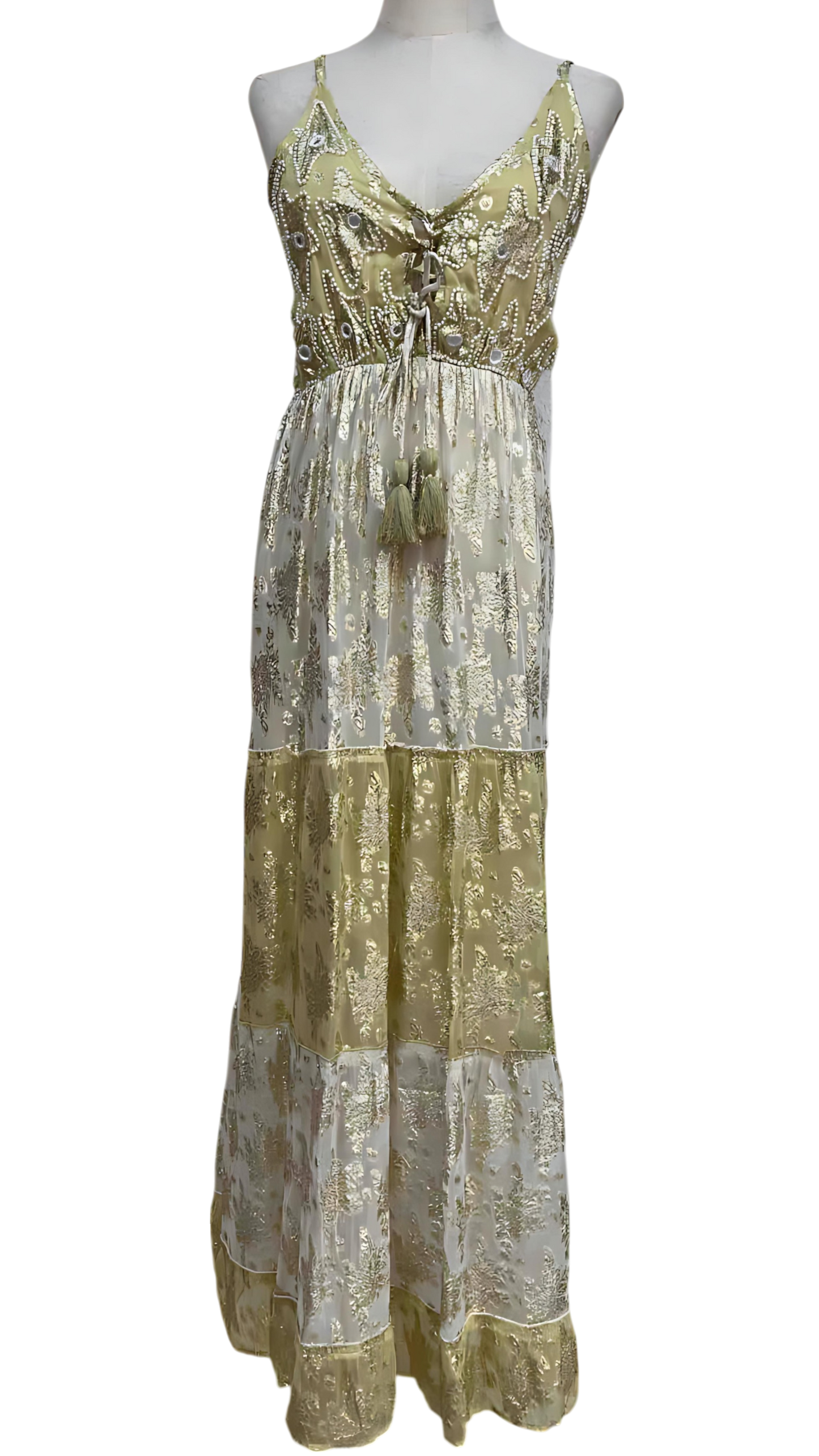 Vestido Largo "Dorada Intención"
