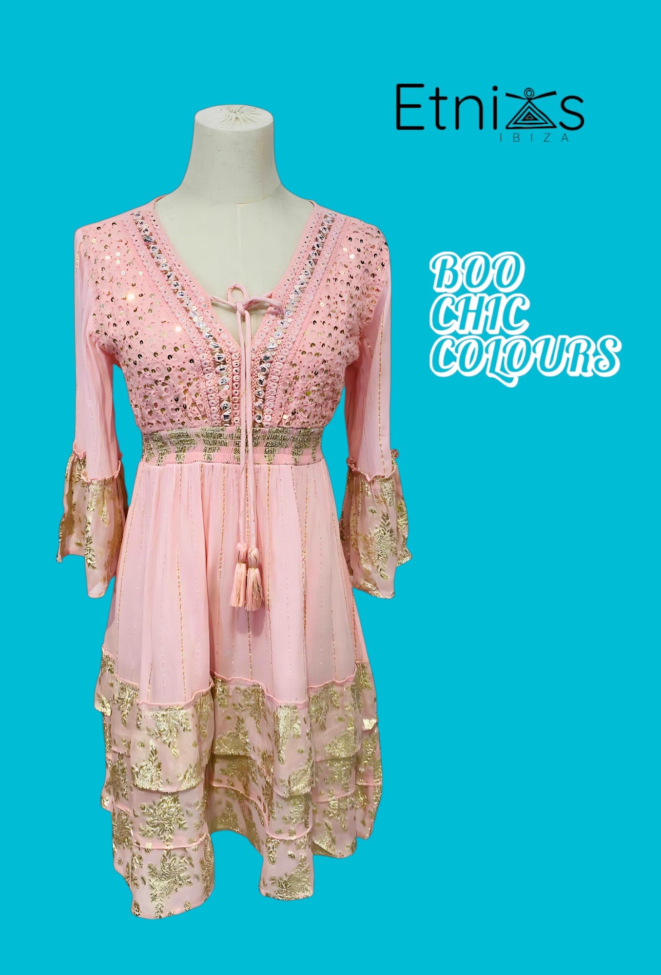 Pink Dress – Seduction by Flor de Sal / Light Blue Dress – Turquoise Dawn