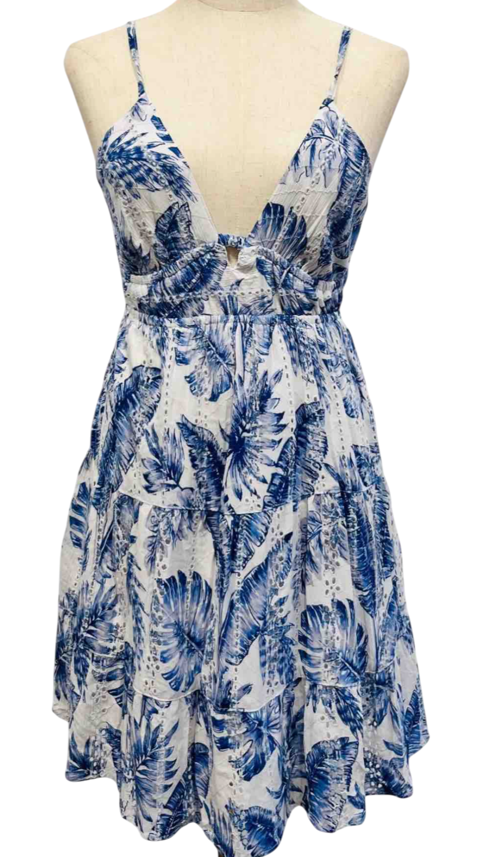 Short Embroidered Dress in Blue or Emerald Green with Gold Sparkles