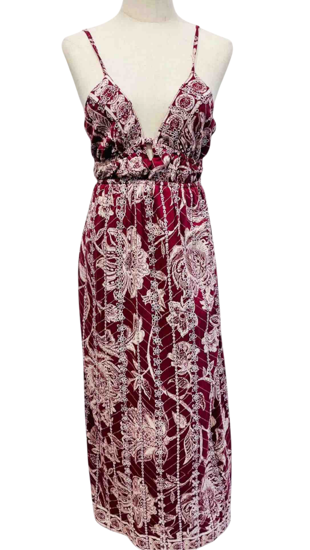 Vestido Largos Bohemio en Algodón bordado