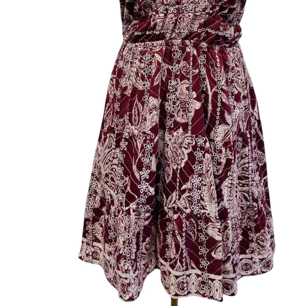 Vestido Corto Bohemio en Algodón bordado
