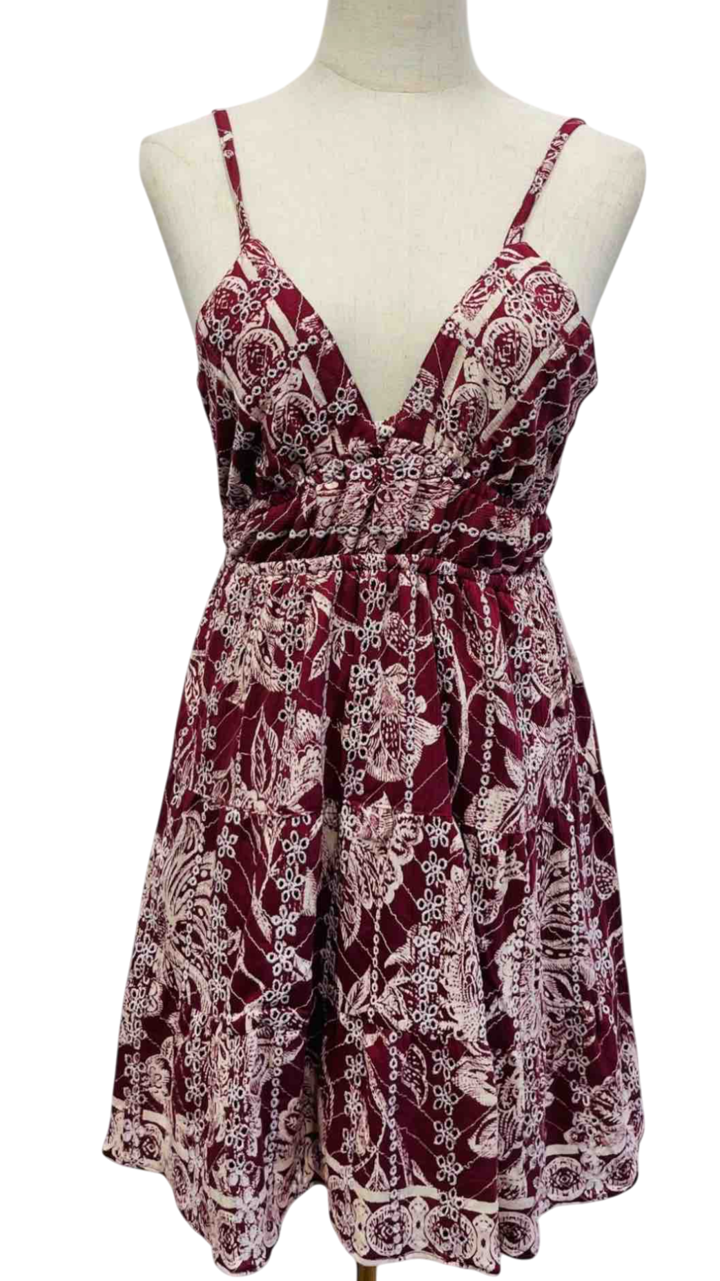 Vestido Corto Bohemio en Algodón bordado