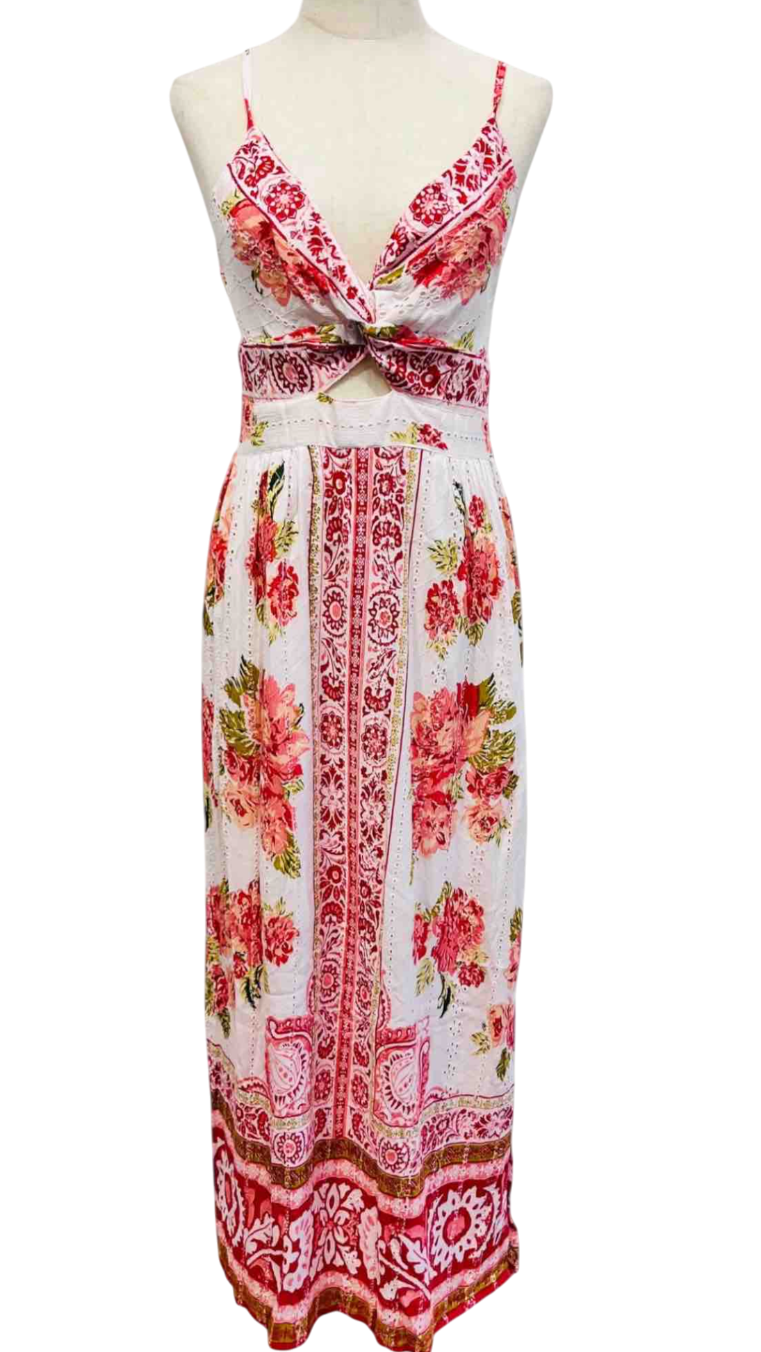 Vestido Largos Bohemio en Algodón bordado