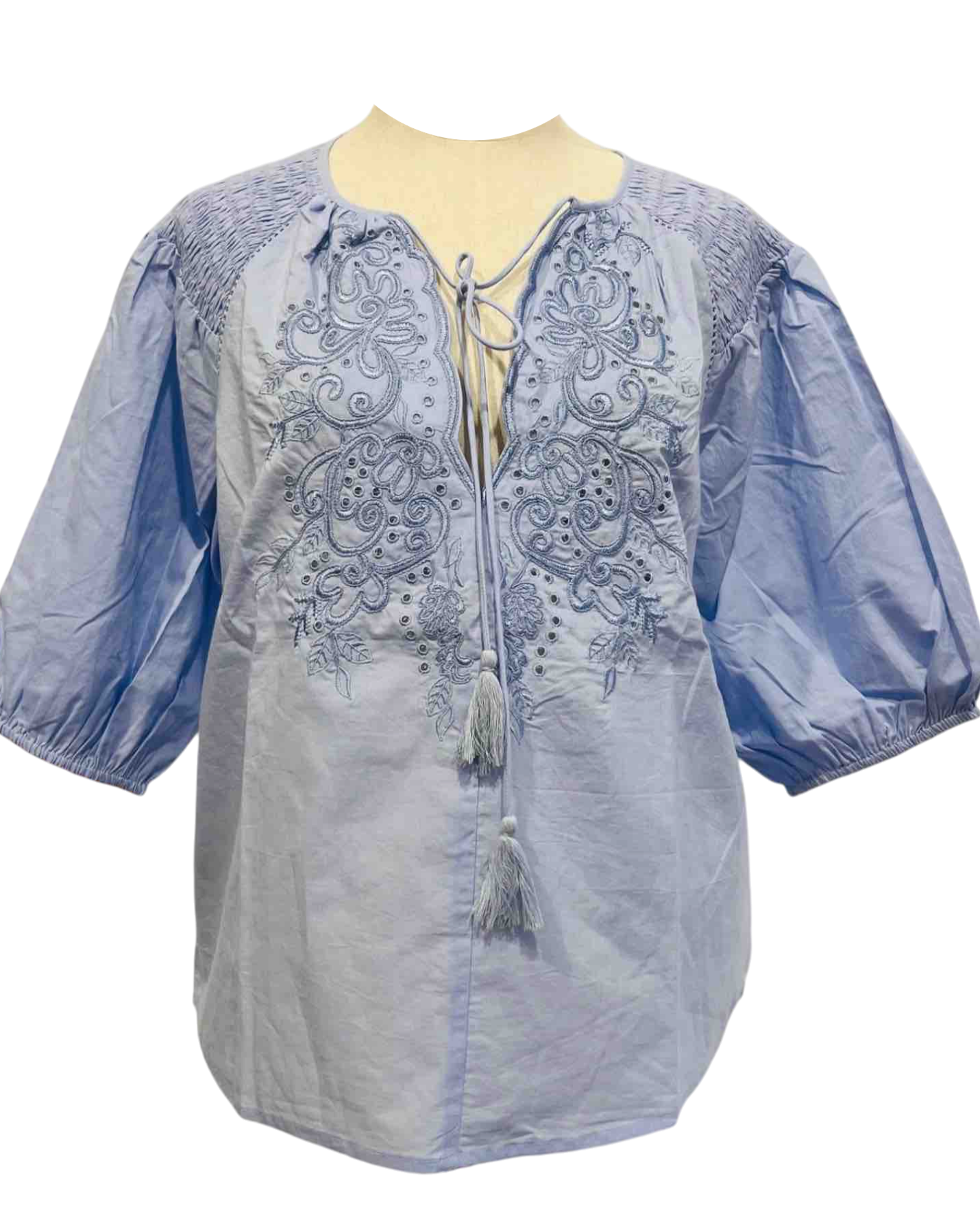 Short Embroidered Dress in Blue or Emerald Green with Gold Sparkles
