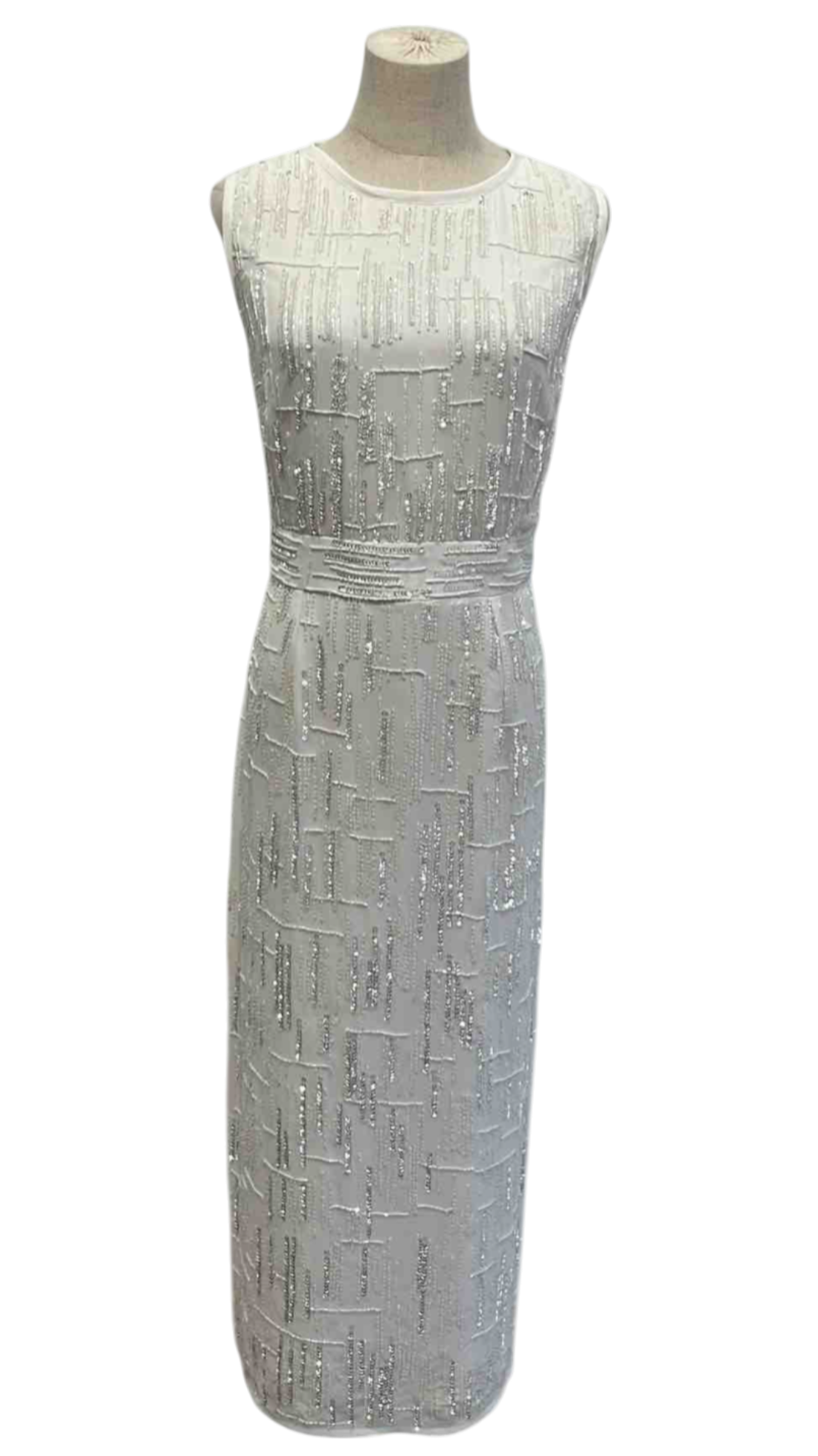 Vestido Alta Costura Blanco con Pedrería