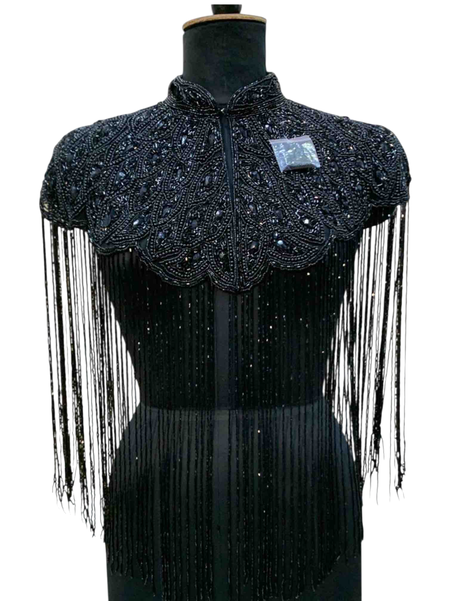 Short Embroidered Dress in Blue or Emerald Green with Gold Sparkles
