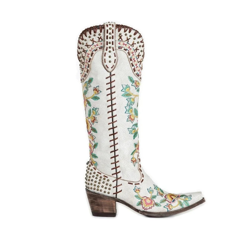 Botas La Frida Salvaje – Bordado Multicolor y Espíritu Indomable