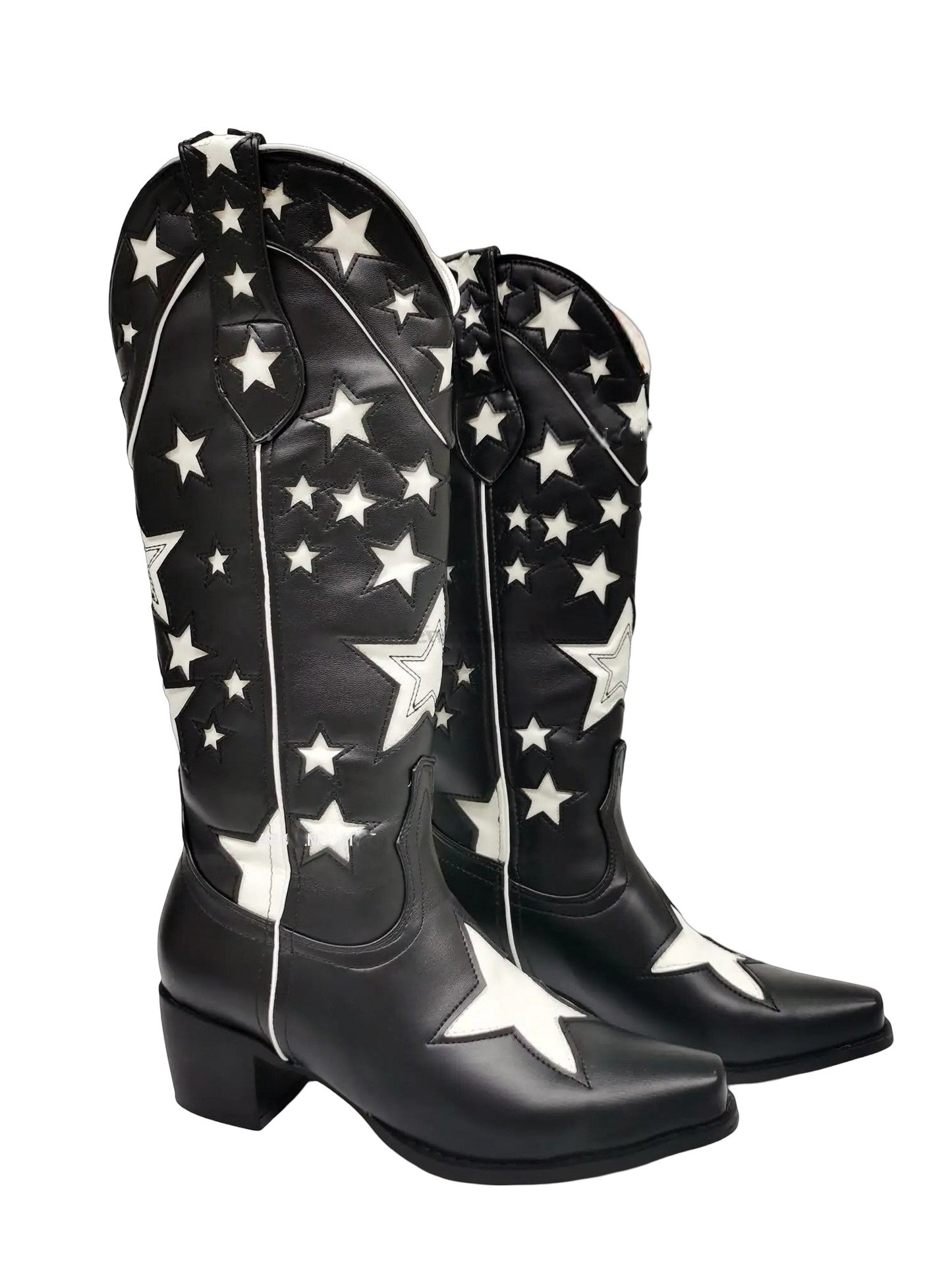 Botas Nina Estroica – Blancas y Negras con Estrellas