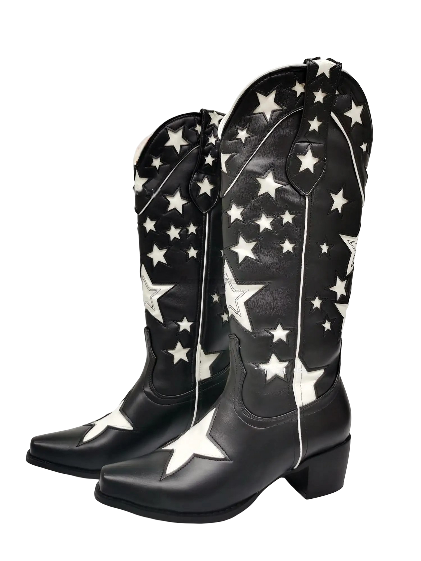 Botas Nina Estroica – Blancas y Negras con Estrellas