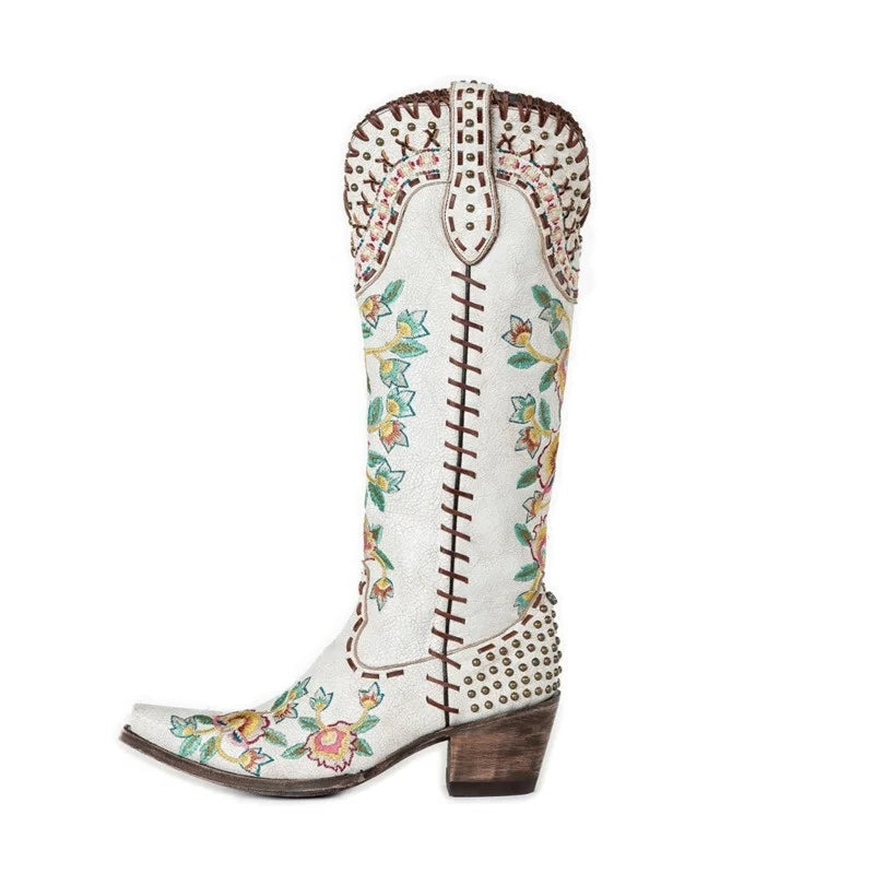 Botas La Frida Salvaje – Bordado Multicolor y Espíritu Indomable