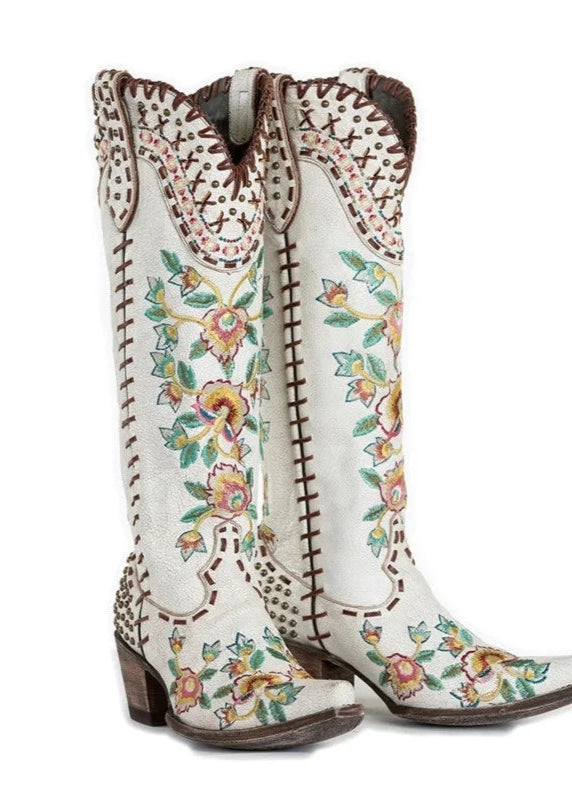Botas La Frida Salvaje – Bordado Multicolor y Espíritu Indomable