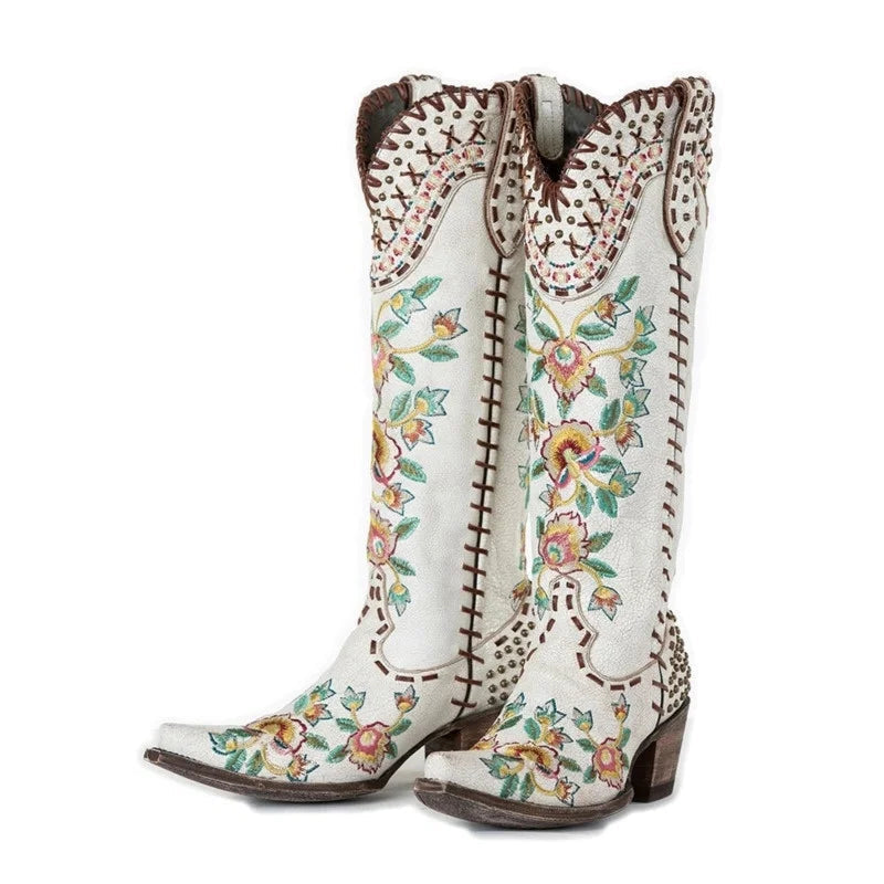 Botas La Frida Salvaje – Bordado Multicolor y Espíritu Indomable