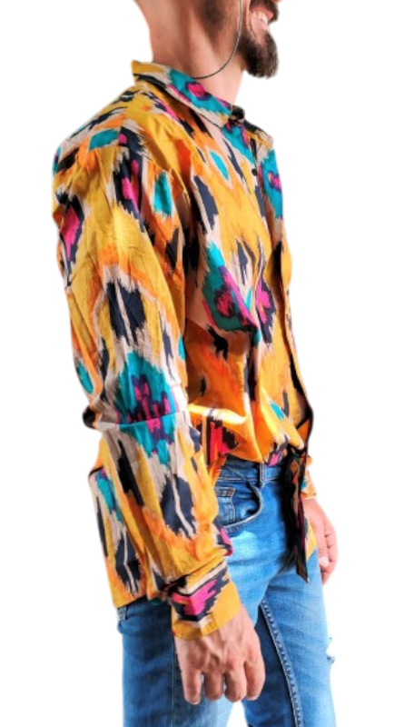 Camisa “Kronos” – Hombre | Algodón 100% · Tribal, Artesanal y con Carácter