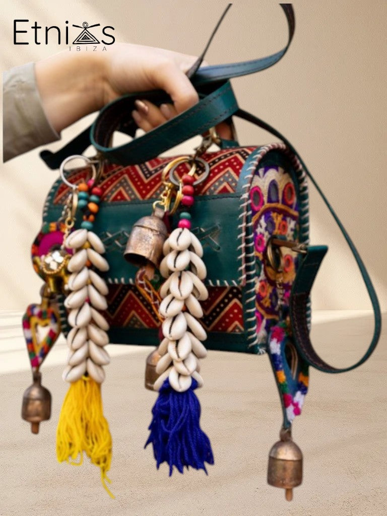 Banjara Soul Bag – Handmade with recycled leather and tribal silks recycled leather and recycled silks India