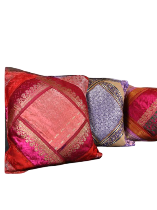 Set of 4 Silk Cushion Covers "1001 Nights" - 45x45 cm