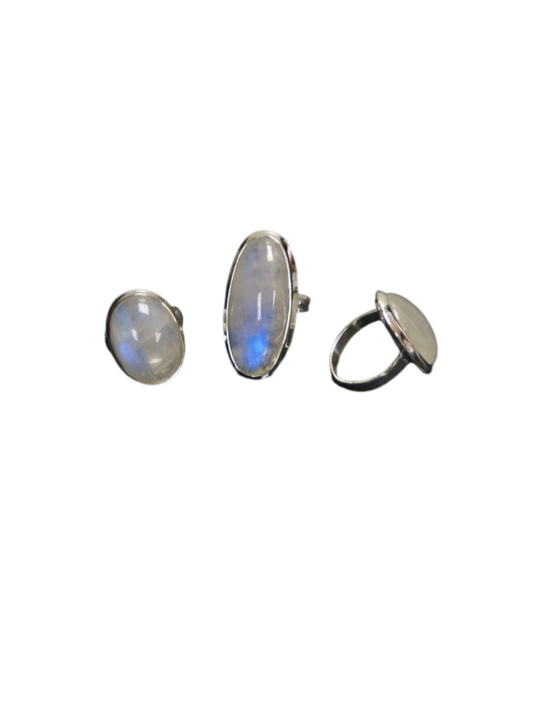 Anillo de Plata con Piedra Luna · Ajustable