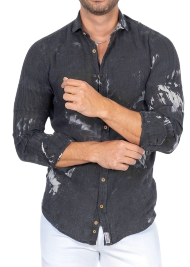 Camisa Noir Salino – Lino 100%  con Carácter Mediterráneo