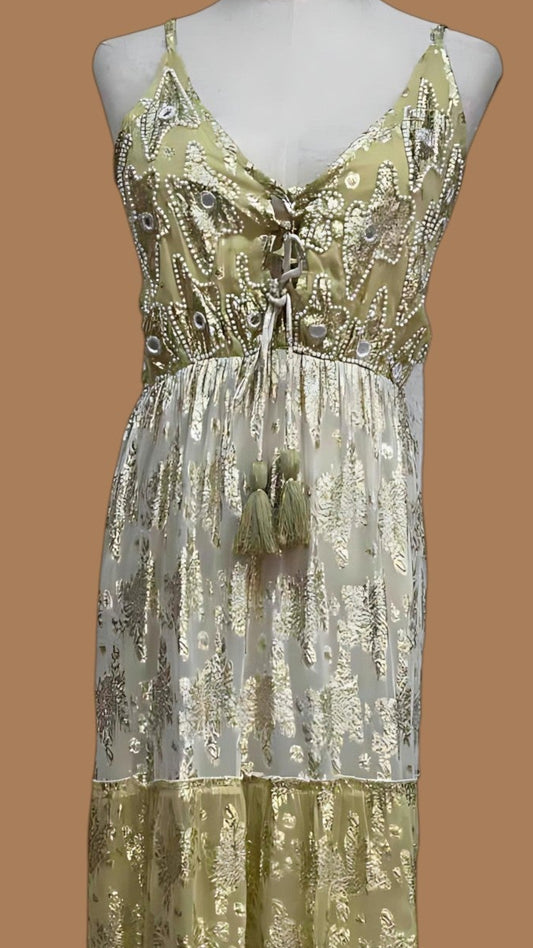 Vestido Largo "Dorada Intención"
