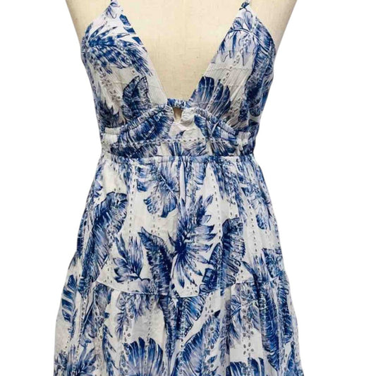 Short Embroidered Dress in Blue or Emerald Green with Gold Sparkles