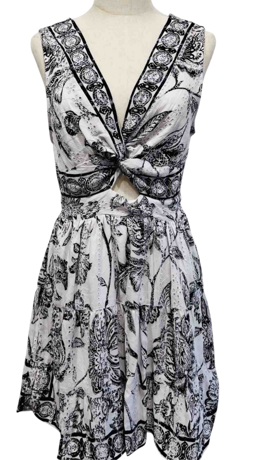 Short Embroidered Dress in Blue or Emerald Green with Gold Sparkles