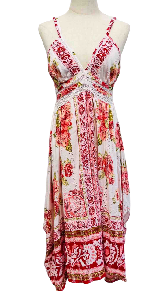 Vestido Largos  Bohemio en Algodón bordado