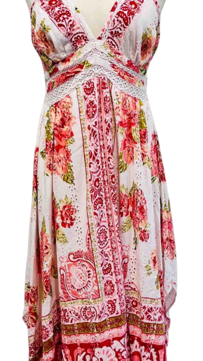 Vestido Largos  Bohemio en Algodón bordado