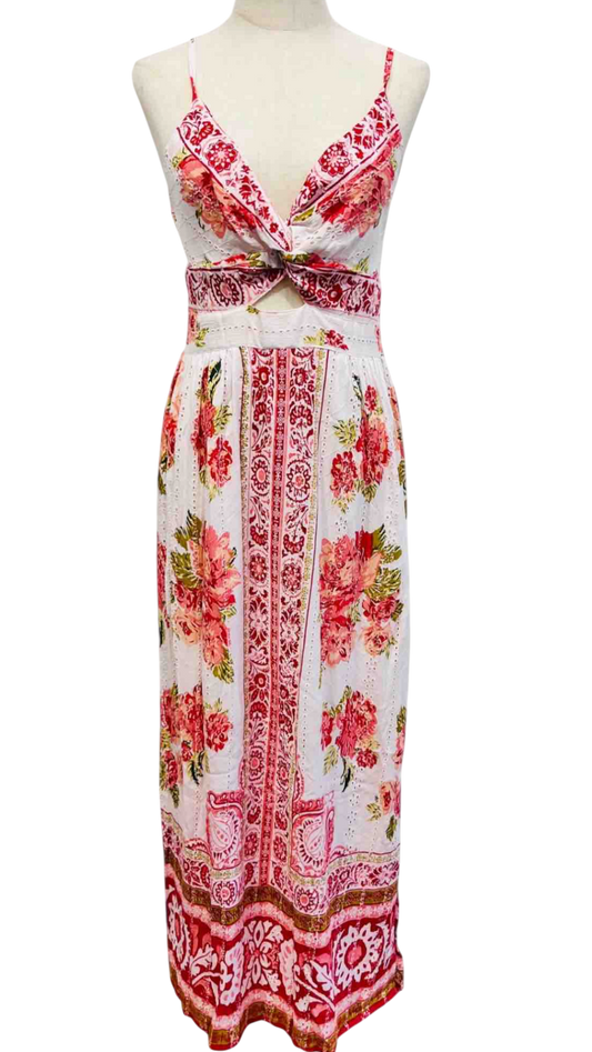 Vestido Largos  Bohemio en Algodón bordado