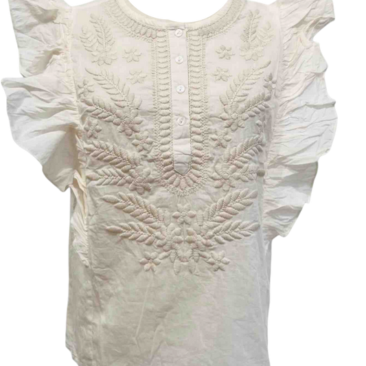 Short Embroidered Dress in Blue or Emerald Green with Gold Sparkles