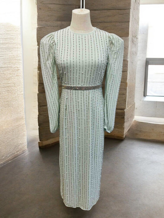 Vestido “Vert d’Étoile” – Bordado con Pedrería