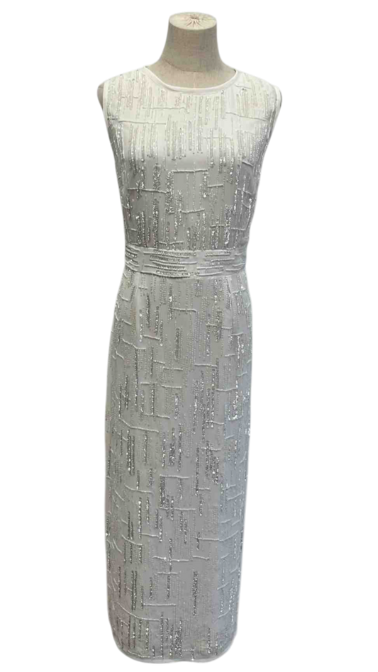 Vestido Alta Costura Blanco con Pedrería