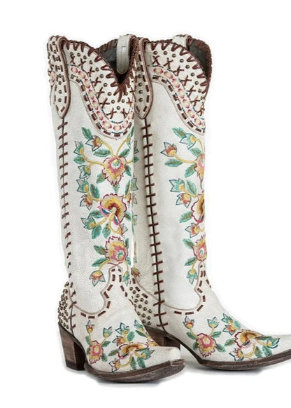 Botas La Frida Salvaje – Bordado Multicolor y Espíritu Indomable