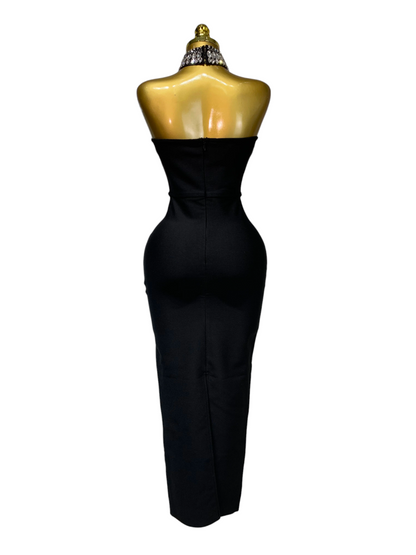 Vestido “Constelación de Cristales” · Disponible en Negro y Gris Acero