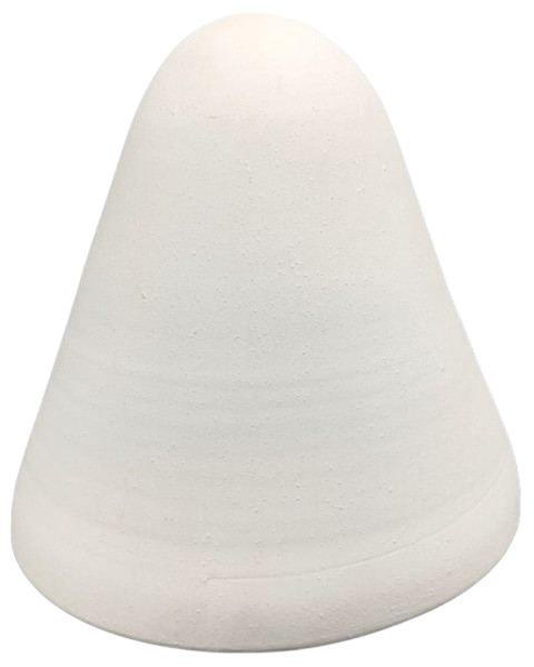 Aplique Colgante de Arcilla Blanca Mate Luna Calma – 20 x 18 cm