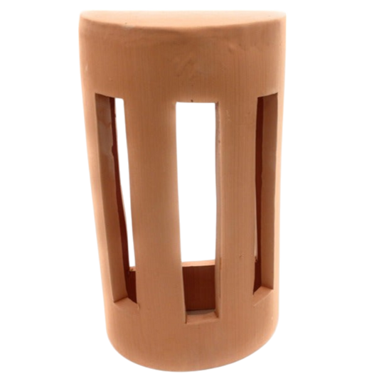 Aplique de Pared Alto en Barro Natural Torre de Luz – 30 x 20 cm