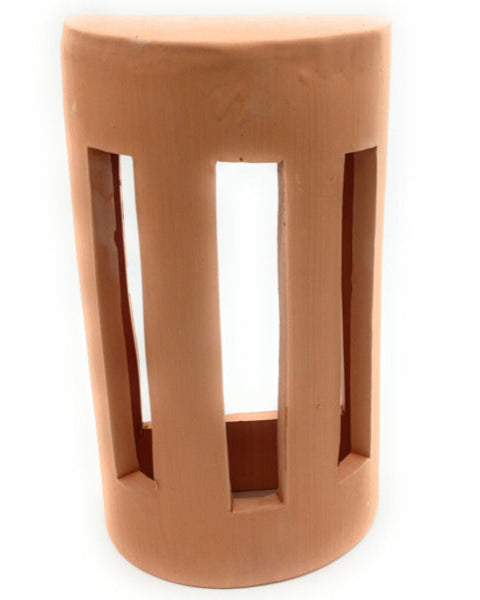 Aplique de Pared Alto en Barro Natural Torre de Luz – 30 x 20 cm