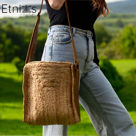 Raabta Bag · Natural Jute &amp; Recycled Leather
